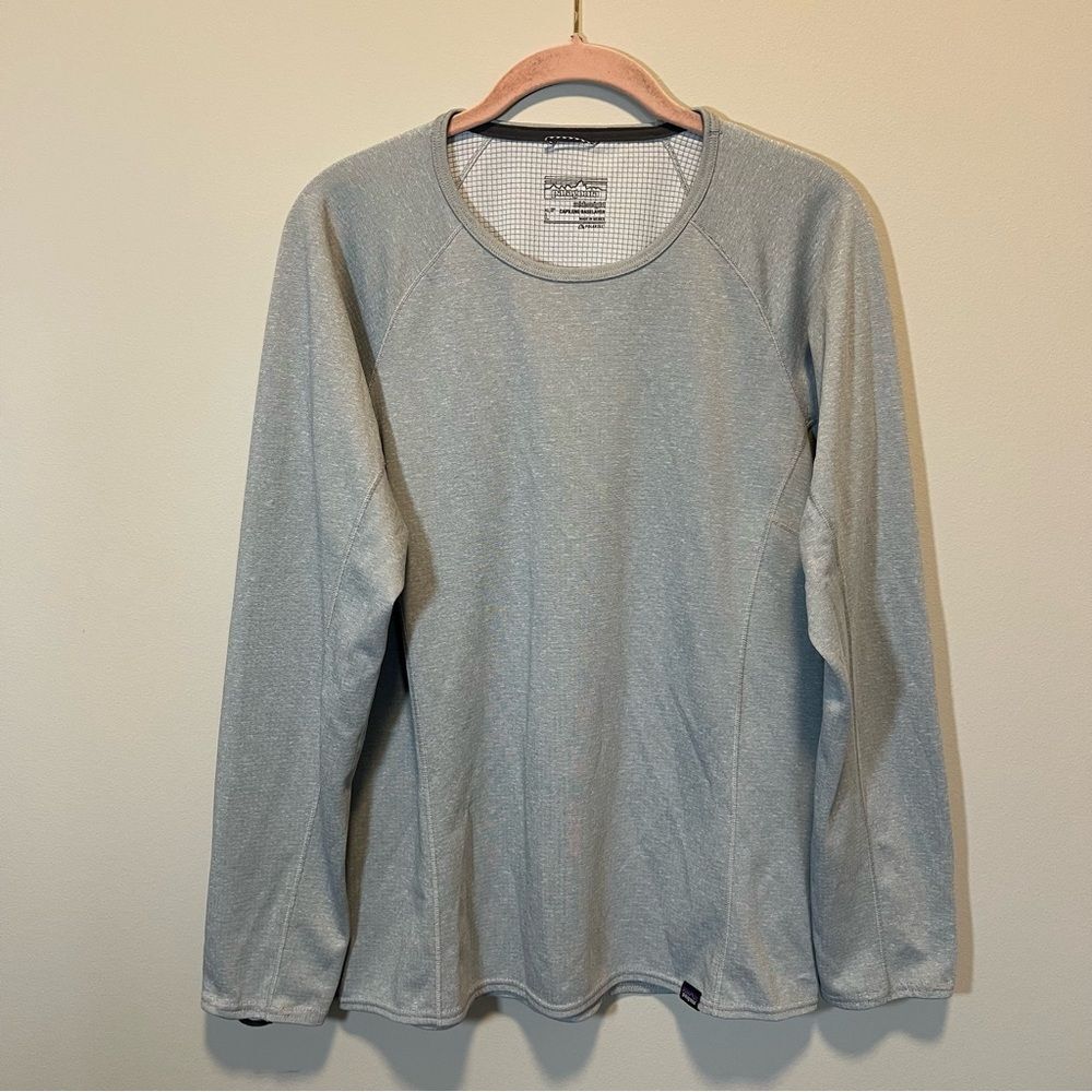 Patagonia Women’s Capilene Gray Top Long Sleeve Large Base Layer Polartec